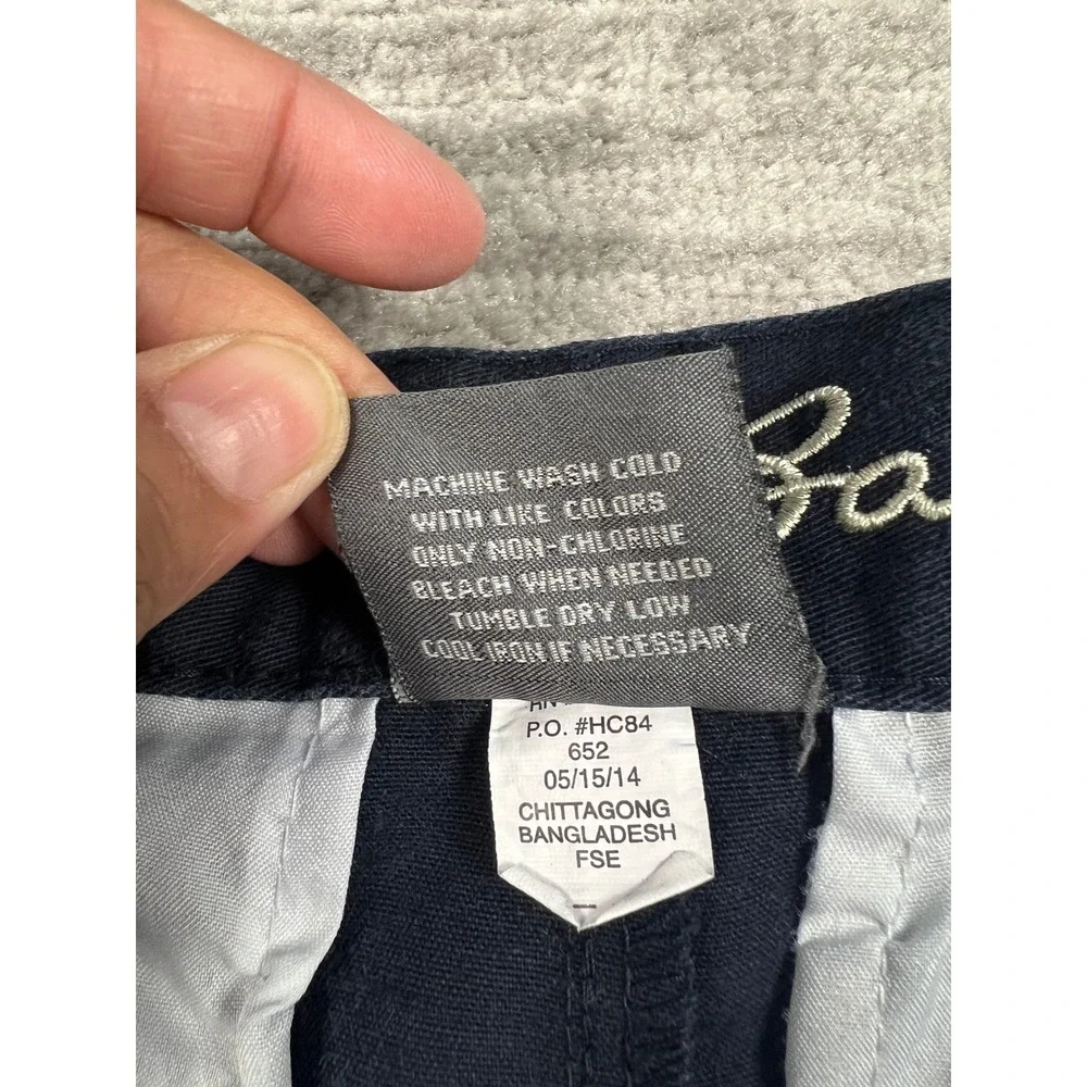 Eddie Bauer School Pants Boys 16 Navy Blue Uniform Straight Leg Chino 29x26